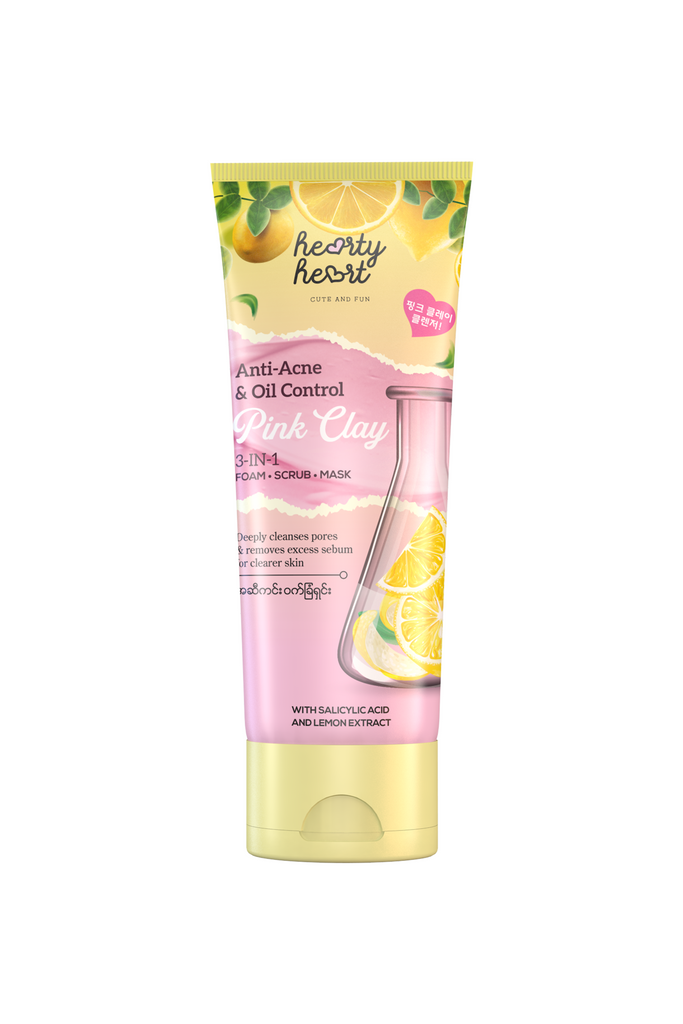 Hearty Heart Anti-Acne & Oil Control Pink Clay
