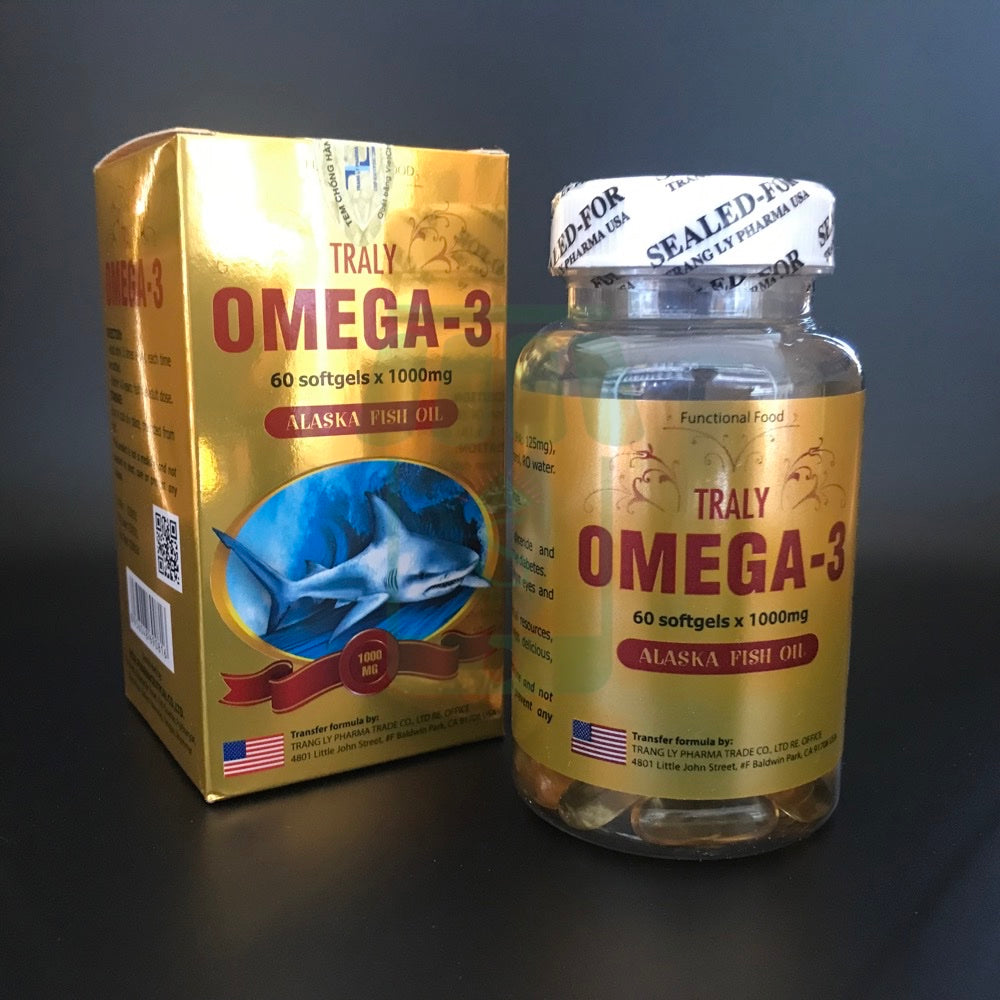 TRALY OMEGA 3 1000mg (60 CAPSULES) Fish Oil