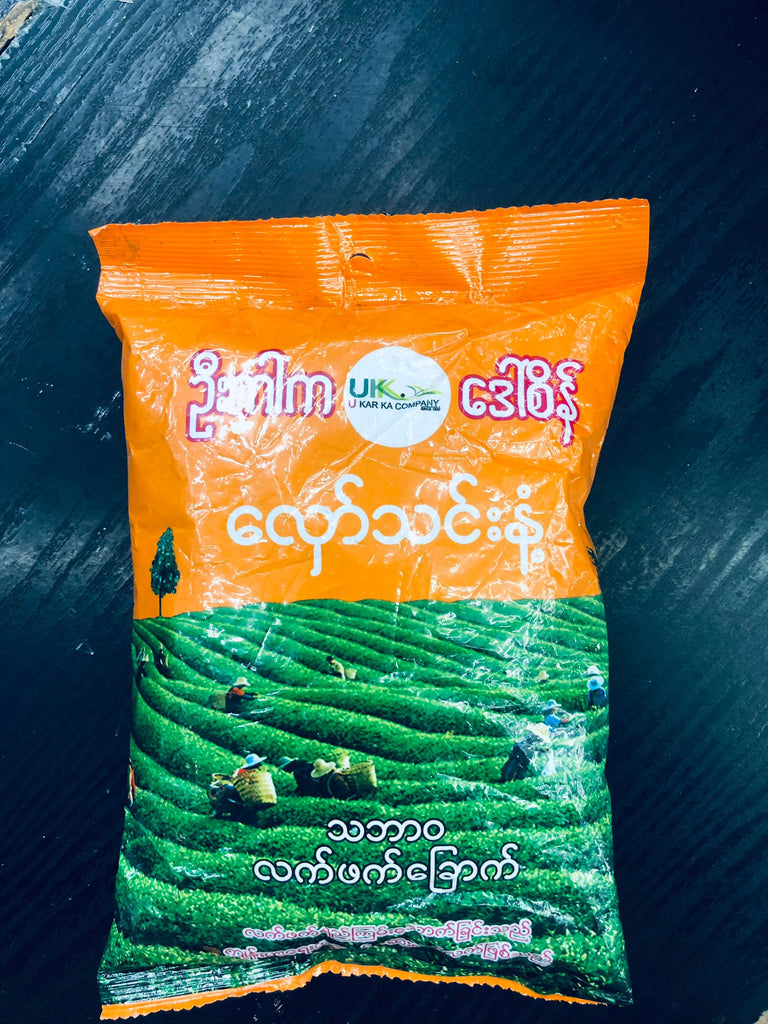 ဉီးကာက လှော်သင်းနံ့ သဘာဝလက်ဖက်ခြောက် 80g